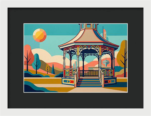 Charming Victorian Gazebo In Colorful Splendor