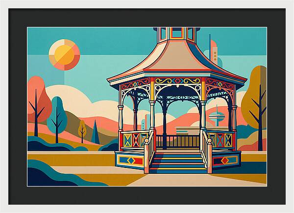 Charming Victorian Gazebo In Colorful Splendor