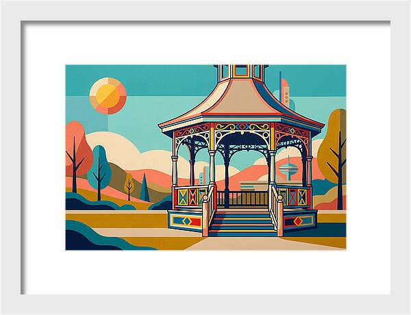 Charming Victorian Gazebo In Colorful Splendor