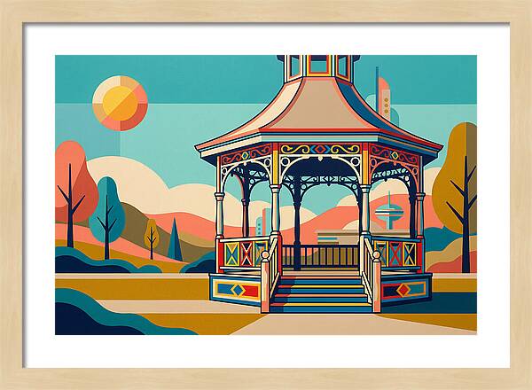 Charming Victorian Gazebo In Colorful Splendor