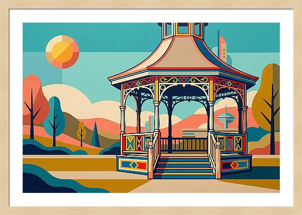 Charming Victorian Gazebo In Colorful Splendor