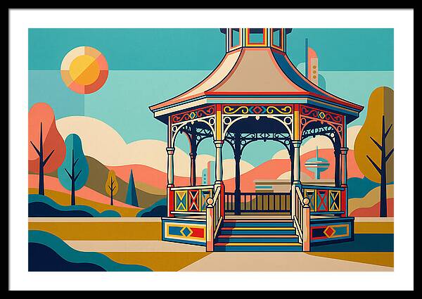 Charming Victorian Gazebo In Colorful Splendor