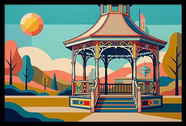 Charming Victorian Gazebo In Colorful Splendor