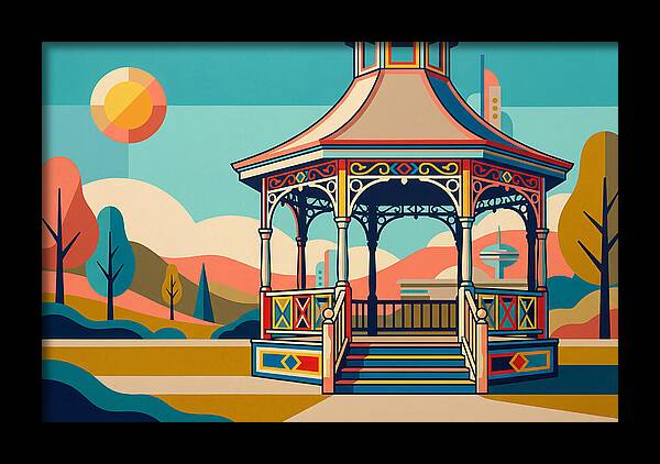 Charming Victorian Gazebo In Colorful Splendor