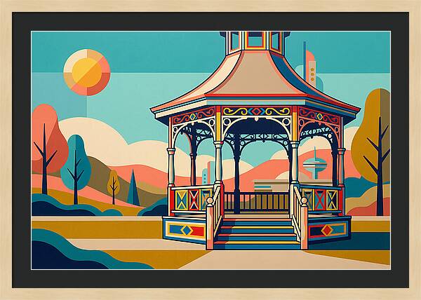 Charming Victorian Gazebo In Colorful Splendor