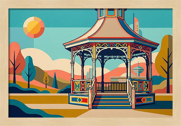Charming Victorian Gazebo In Colorful Splendor