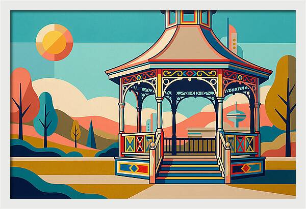Charming Victorian Gazebo In Colorful Splendor