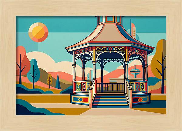 Charming Victorian Gazebo In Colorful Splendor