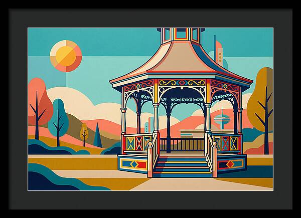 Charming Victorian Gazebo In Colorful Splendor