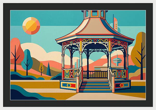 Charming Victorian Gazebo In Colorful Splendor