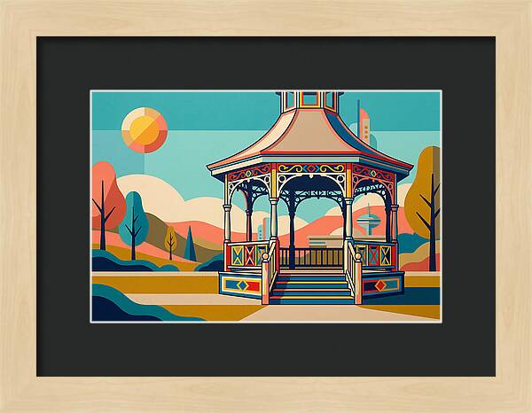Charming Victorian Gazebo In Colorful Splendor