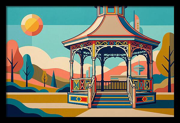 Charming Victorian Gazebo In Colorful Splendor