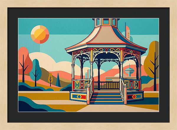 Charming Victorian Gazebo In Colorful Splendor
