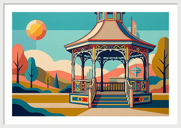 Charming Victorian Gazebo In Colorful Splendor