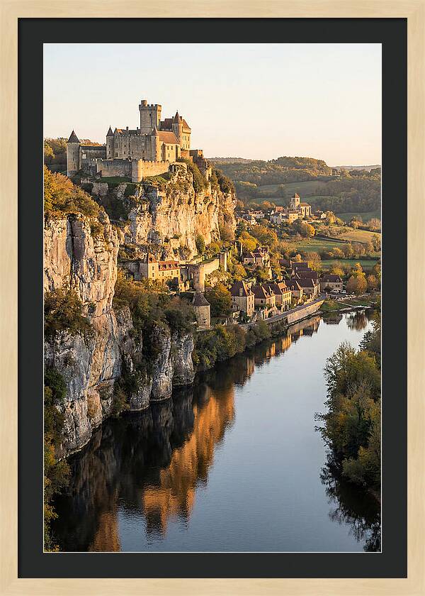 Chateau De Beynac At Golden Hour