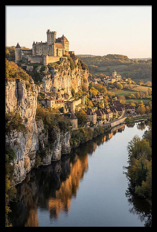 Chateau De Beynac At Golden Hour