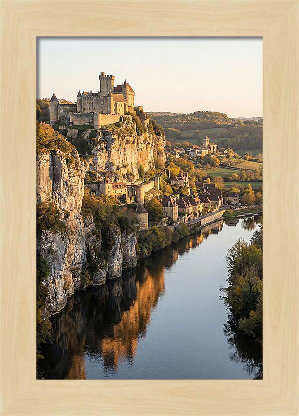 Chateau De Beynac At Golden Hour