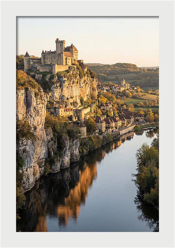 Chateau De Beynac At Golden Hour