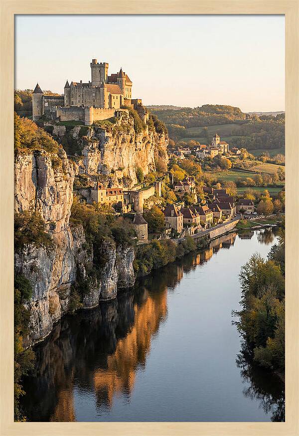 Chateau De Beynac At Golden Hour