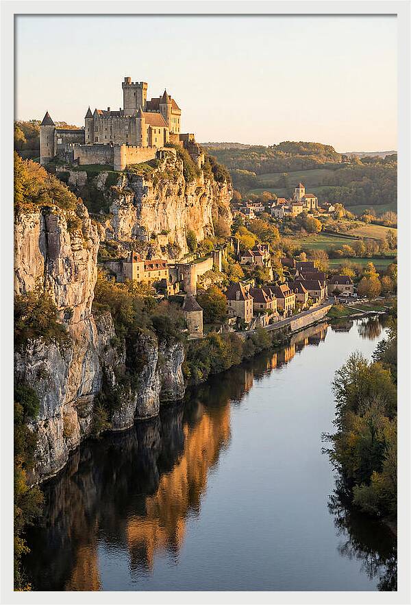 Chateau De Beynac At Golden Hour