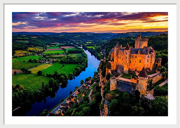 Chateau De Beynac At Sunset