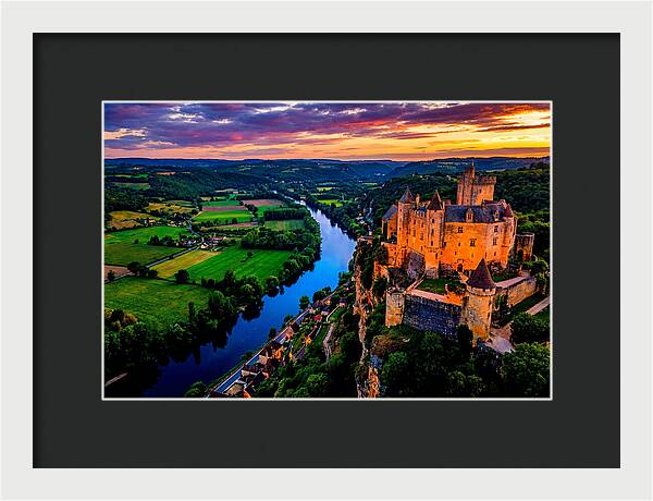 Chateau De Beynac At Sunset