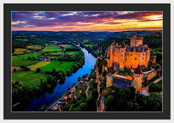 Chateau De Beynac At Sunset