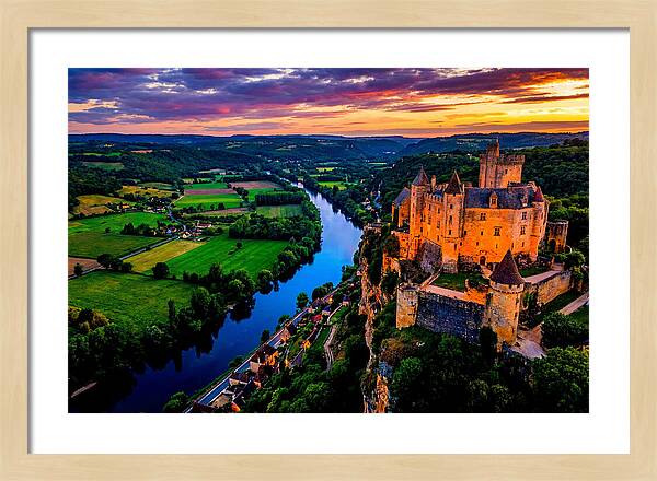 Chateau De Beynac At Sunset