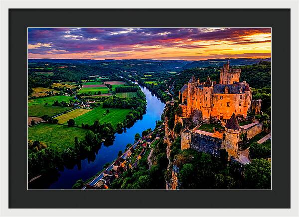 Chateau De Beynac At Sunset