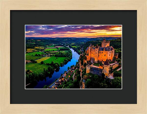 Chateau De Beynac At Sunset