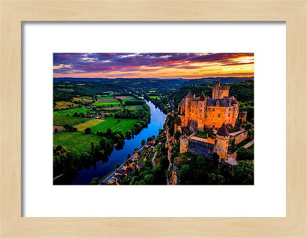 Chateau De Beynac At Sunset