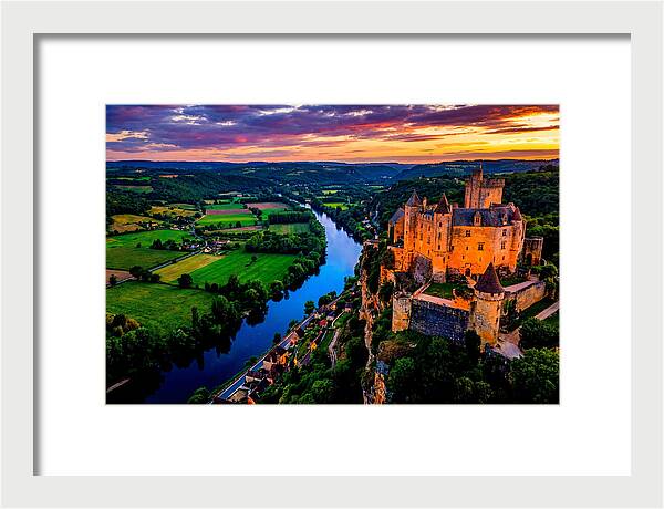 Chateau De Beynac At Sunset