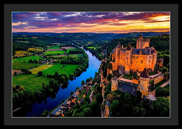 Chateau De Beynac At Sunset