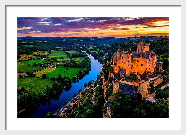 Chateau De Beynac At Sunset