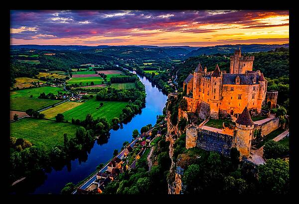 Chateau De Beynac At Sunset