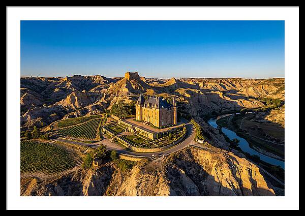 Chateau De Mores At Sunset
