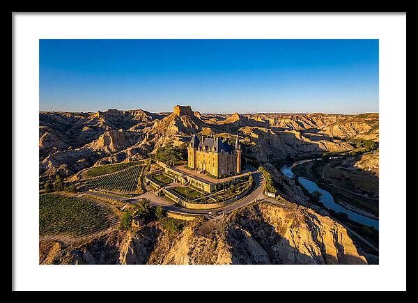 Chateau De Mores At Sunset
