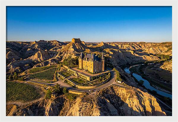 Chateau De Mores At Sunset