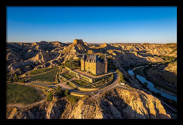 Chateau De Mores At Sunset