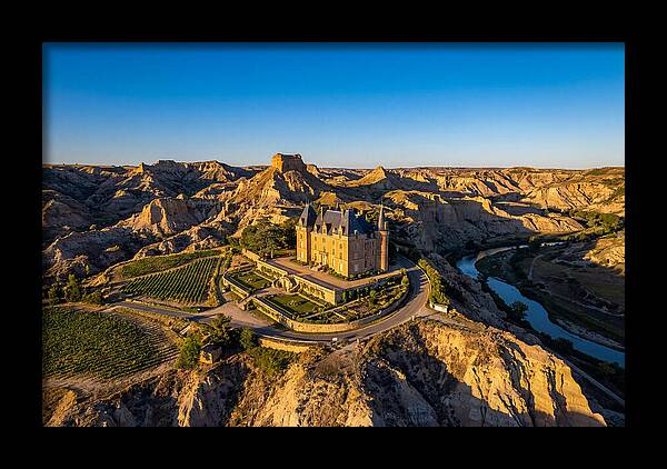 Chateau De Mores At Sunset