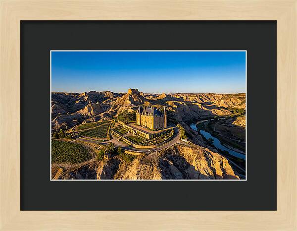 Chateau De Mores At Sunset