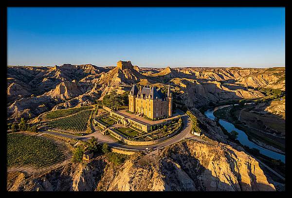 Chateau De Mores At Sunset