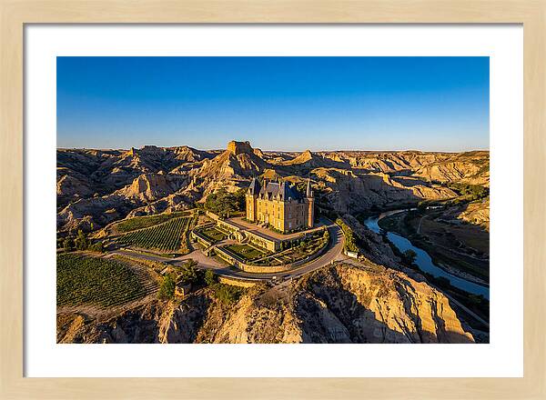 Chateau De Mores At Sunset