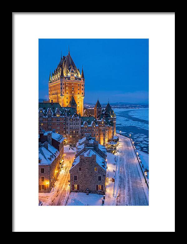 Chateau Frontenac Illuminated At Dusk