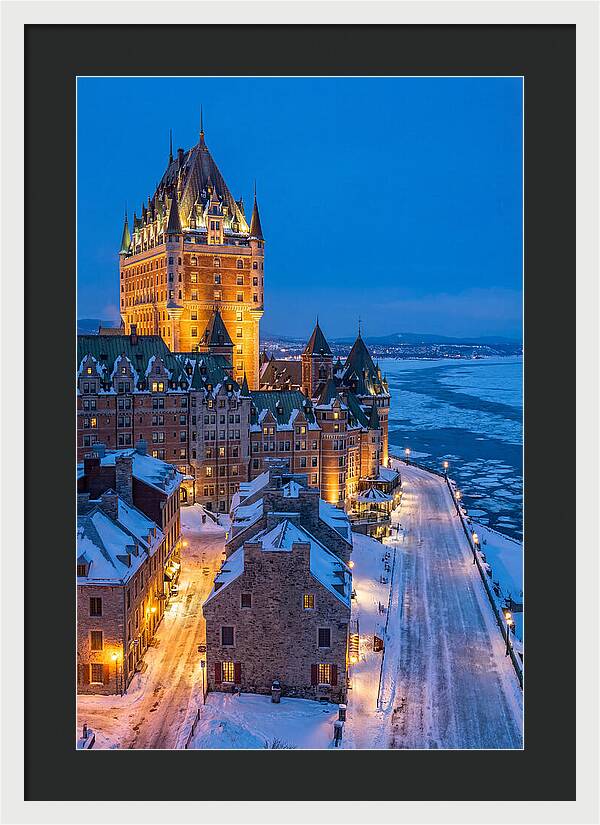 Chateau Frontenac Illuminated At Dusk