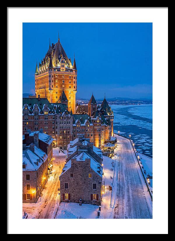 Chateau Frontenac Illuminated At Dusk