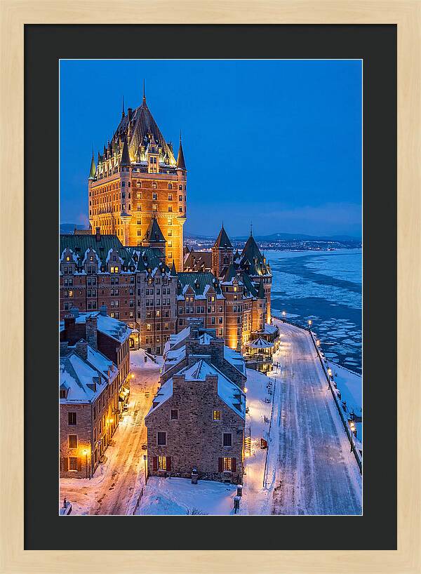 Chateau Frontenac Illuminated At Dusk