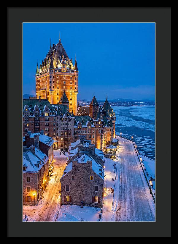 Chateau Frontenac Illuminated At Dusk