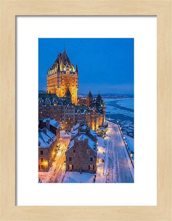 Chateau Frontenac Illuminated At Dusk
