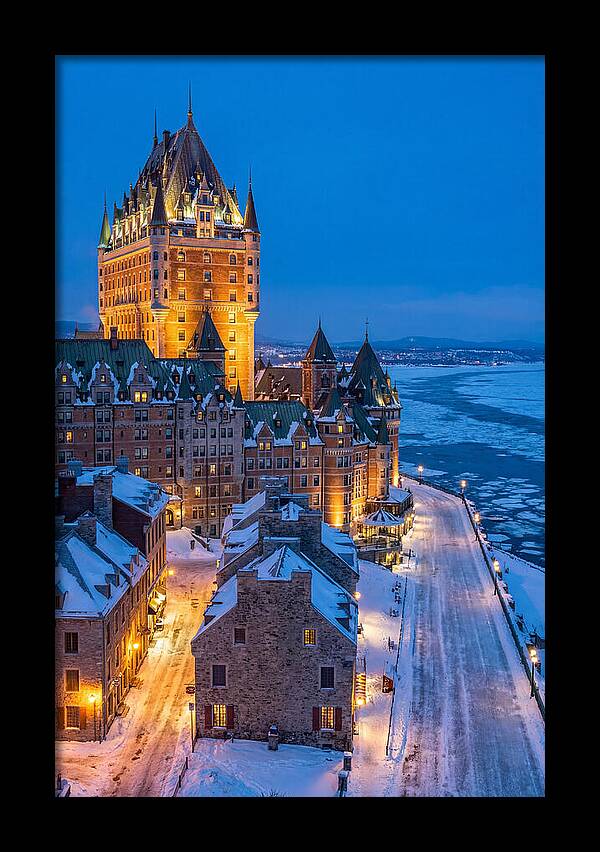 Chateau Frontenac Illuminated At Dusk